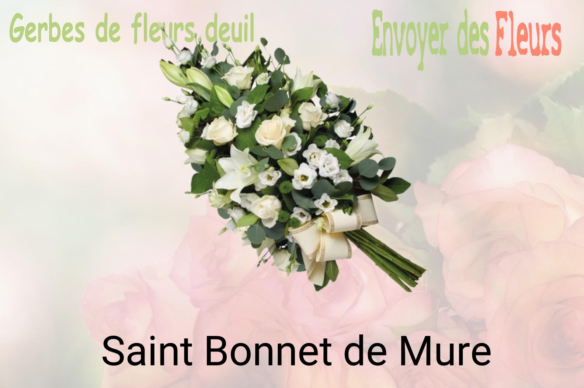 Gerbe de fleurs de deuil livrée à Saint-Bonnet-de-Mure